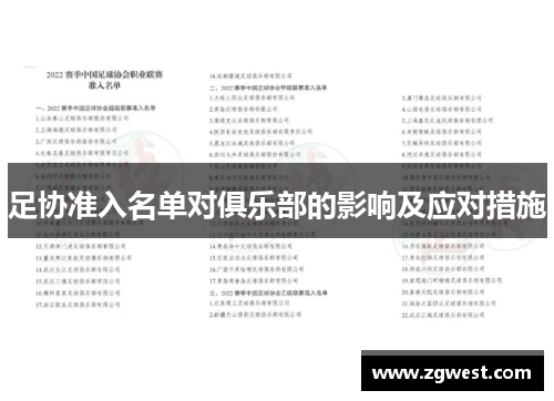 足协准入名单对俱乐部的影响及应对措施